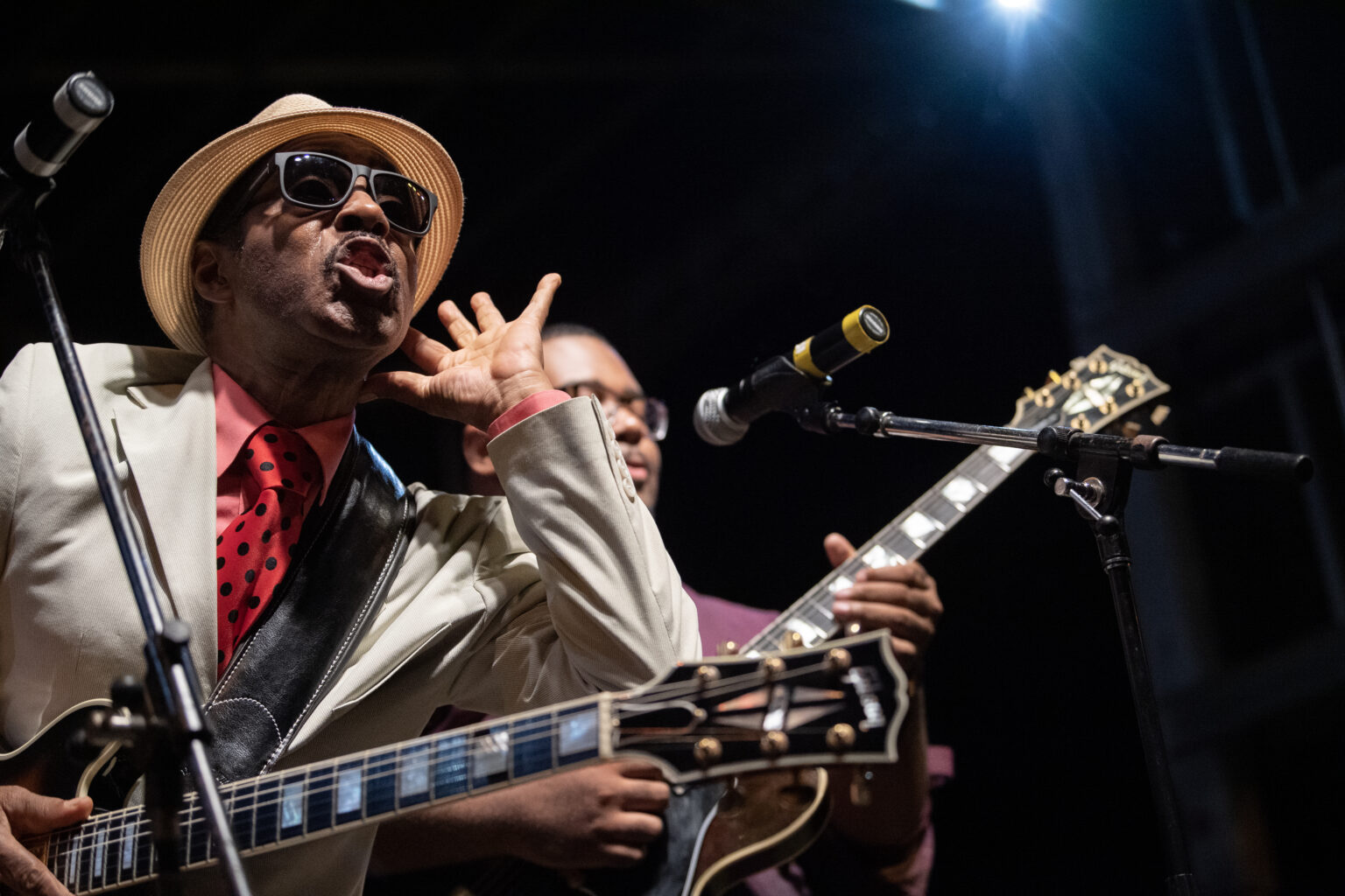 Mississippi blues guitarist Vasti Jackson performing on stage